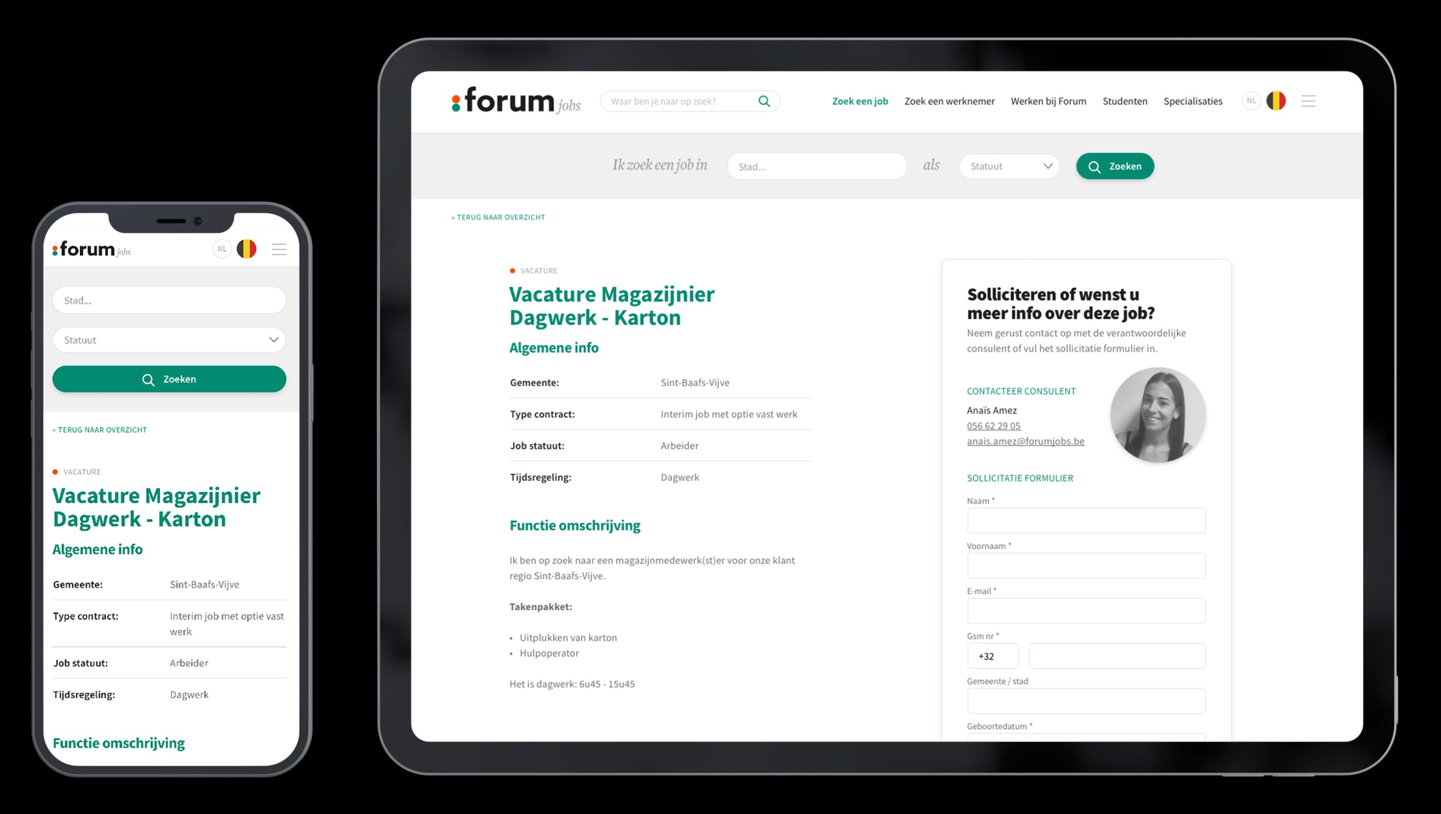 Forum jobs multi device